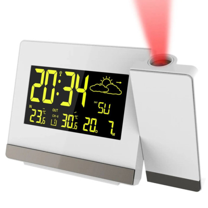 Настільний годинник Technoline WT549 проекційний White (DAS301195)