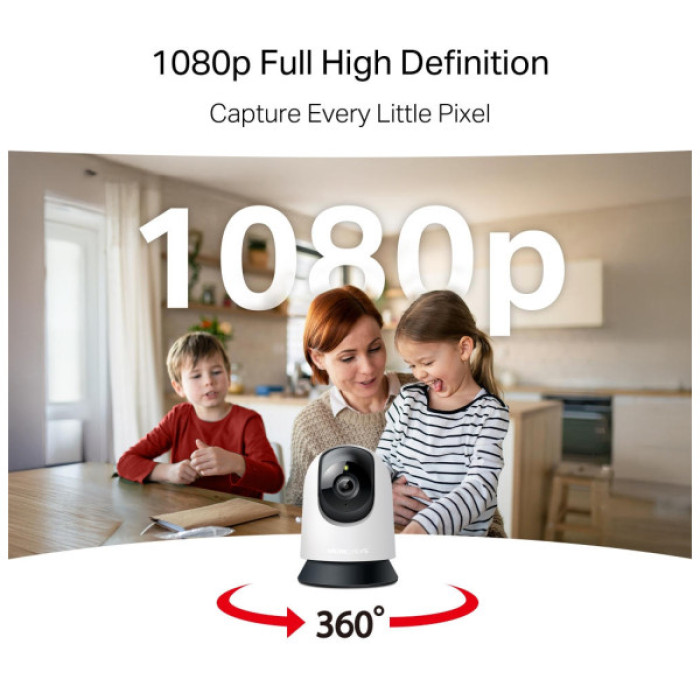 Камера відеоспостереження Mercusys IP-Камера MERCUSYS MC200 FHD N300 microSD motion detection (MC200)