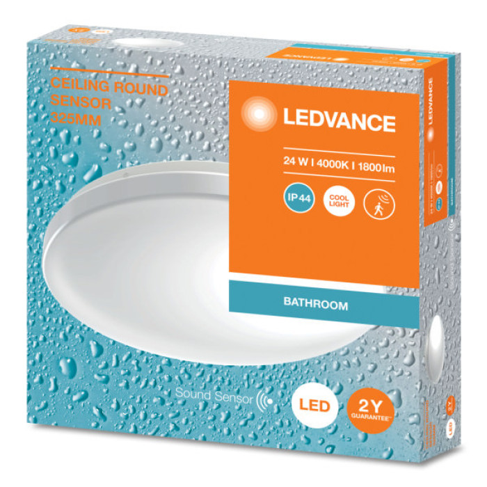 Світильник LEDVANCE CEILING ROUND 325 SEN 24W 840 IP44 (4099854106095)
