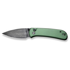 Ніж Civivi Qubit, Green Aluminum, Damascus (C22030E-DS1)