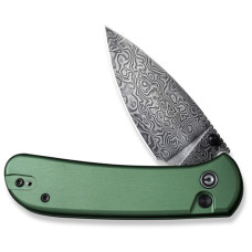 Ніж Civivi Qubit, Green Aluminum, Damascus (C22030E-DS1)
