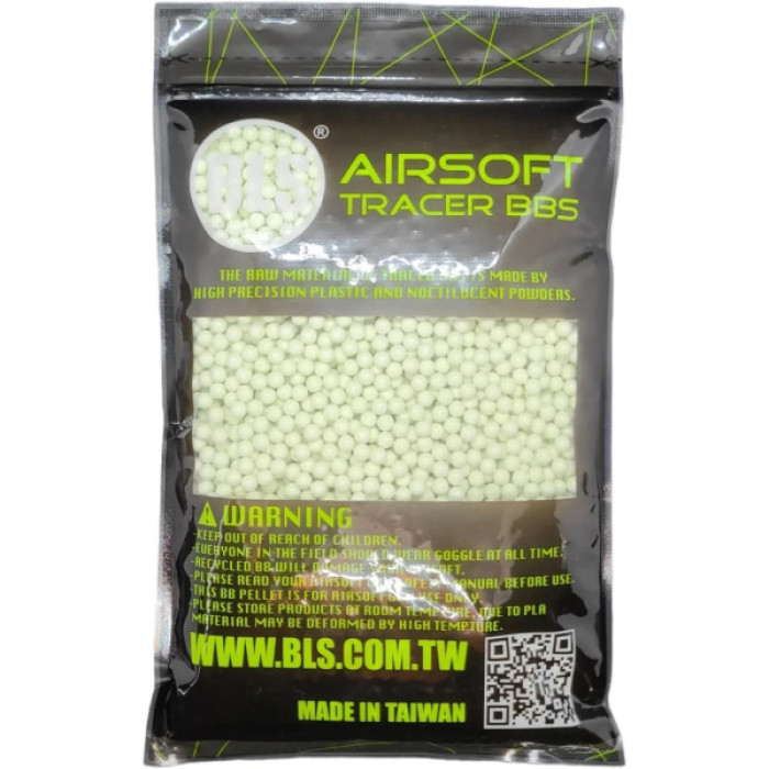 Страйкбольні кульки BLS Bio-Tracer Green 6 мм 0,25 г 2000 шт (1928.00.15)