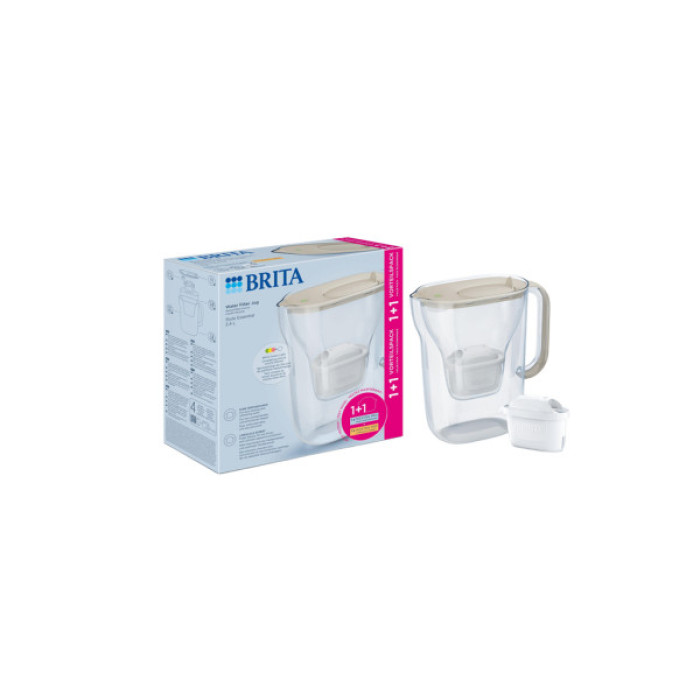 Фільтр-глечик Brita Style Essential MXPro 2.4л + 2 картриджа пісочний (1057797)