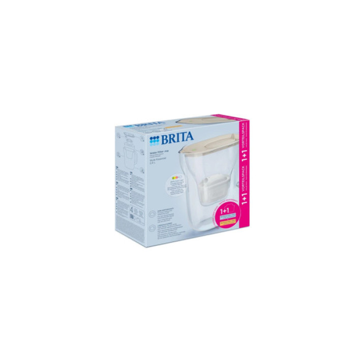 Фільтр-глечик Brita Style Essential MXPro 2.4л + 2 картриджа пісочний (1057797)