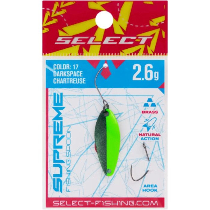 Блешня Select Supreme 2.6g 30mm 17 DarkSpace Chartreuse (1870.80.61)