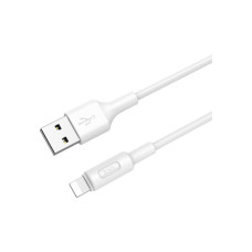 Дата кабель USB 2.0 AM to Lightning 1.0m 2A X25 white HOCO (6957531080114)