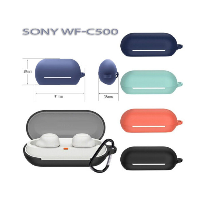 Чохол для навушників BeCover Silicon для Sony WF-C500 Dark Blue (712021)