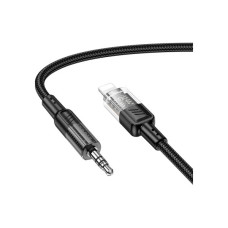 Кабель мультимедійний Lightning to 3.5mm M 1.0m Black HOCO (6942007612524)