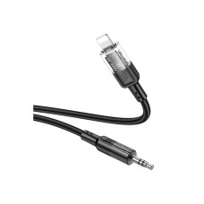 Кабель мультимедійний Lightning to 3.5mm M 1.0m Black HOCO (6942007612524)