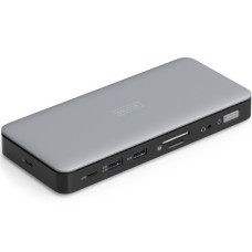 Порт-реплікатор Digitus USB-C > 2xHDMI/DP/2xUSB-A/USB-C/SD/MicroSD/RJ54/DC/Audio (DA-70917)