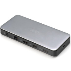 Порт-реплікатор Digitus USB-C > 2xHDMI/DP/2xUSB-A/USB-C/SD/MicroSD/RJ54/DC/Audio (DA-70917)