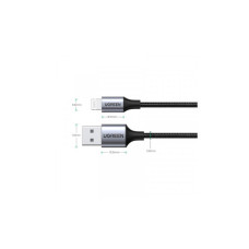 Дата кабель USB 2.0 AM to Lightning 1.0m 2.4A US199 black UGREEN (60156)