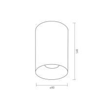 Світильник точковий Videx під лампу GU10 накладний Чорний (VL-SPF14A-B)