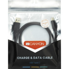 Дата кабель USB 2.0 AM to USB-C 1.8m 1A black Canyon (CNE-USBC2B)