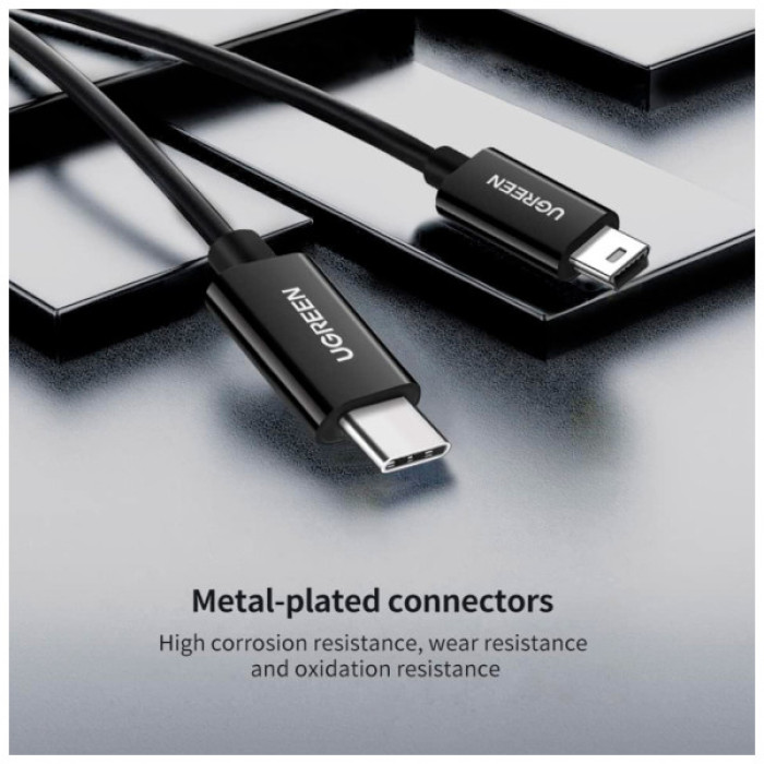 Дата кабель USB-C 2.0 AM to Mini 5P 1.0m US242 black Ugreen (50445)