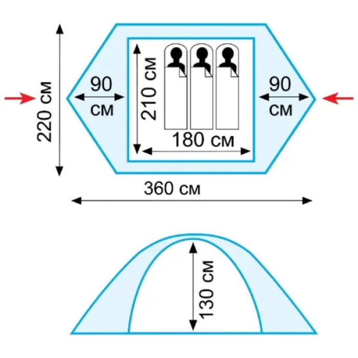 Намет Tramp Nishe 3 (v2) (TRT-054)