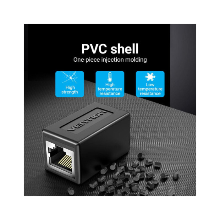 Зрощувач UTP 1+1 RJ45 cat 6e, Black Vention (IPVB0)