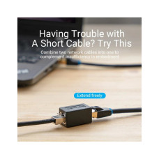 Зрощувач UTP 1+1 RJ45 cat 6e, Black Vention (IPVB0)