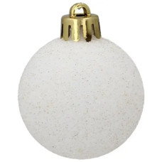 Ялинкова іграшка Chomik пластикові кульки 16 шт, 4 см, зелені і білі (5900779877351_2)