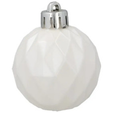 Ялинкова іграшка Chomik пластикові кульки 16 шт, 4 см, зелені і білі (5900779877351_2)