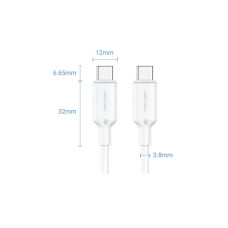Дата кабель USB-C to USB-C 1.0m 60W white Vention (TRCWF)