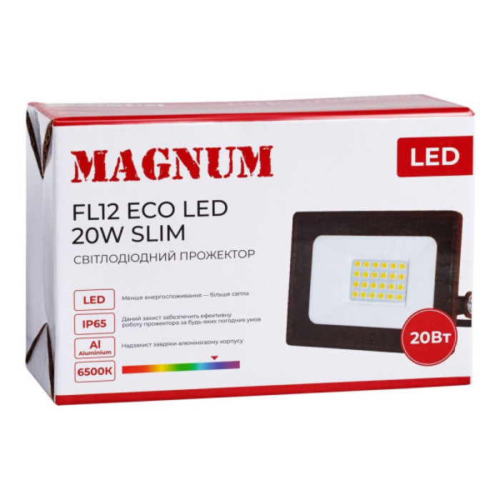 Прожектор MAGNUM FL12 ECO LED 20Вт slim 6500К IP65 (90022011)