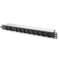 Силовий блок 19" 1U w/PDU 8xC13, 2xC19, 16A, 250V, вилка C20 Digitus (DN-95427)