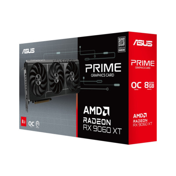 Відеокарта ASUS Radeon RX 9060 XT 8Gb PRIME OC (PRIME-RX9060XT-O8G)