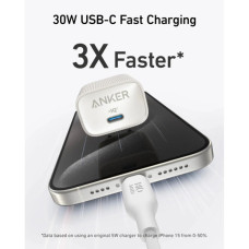 Зарядний пристрій Anker PowerPort 511 Nano IV 30W USB-C White (A2337G21)