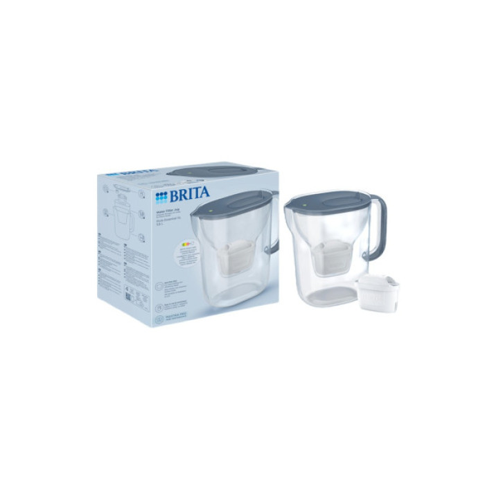 Фільтр-глечик Brita Style Essential XL MXPro 3.6л з картриджем сіро-блакитний (1058043)