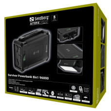 Батарея універсальна Sandberg 96000mAh, Survivor, DC/84W, PD/60W, Cigar Lighter 180W, Wireless, LiFePo4 (420-78)