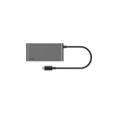 Концентратор Belkin USB-C 5-in-1 2xUSB 3.0 + USB-C + PD + HDMI 2.0 4K60Hz gray (AVC022HQSGY)