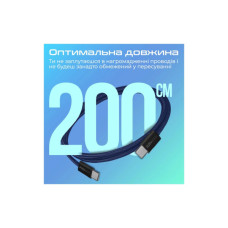 Дата кабель USB-C to USB-C 2.0m Promate (ecoline-cc200.navy)