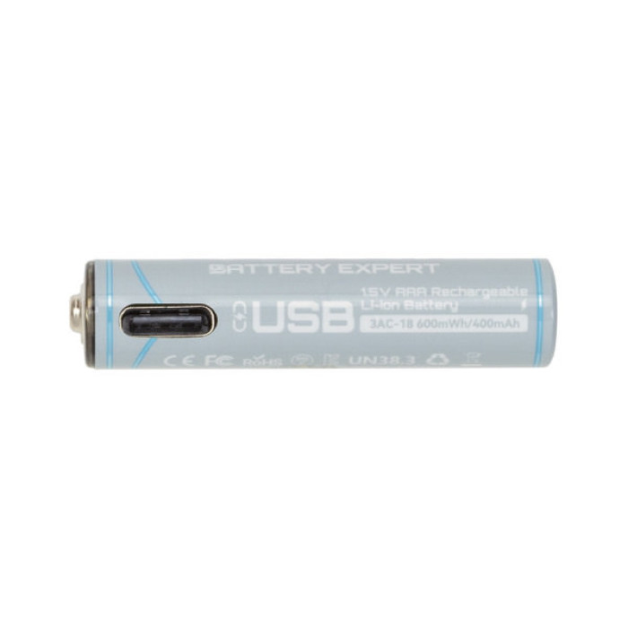 Акумулятор Beston AAA USB Type-C 400mah 1.5V Li-ion * 4 (3AC-18/AA620272)
