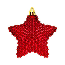 Ялинкова іграшка Christmas House Пластикові Зірки 6 шт Червоні (8718861623925)