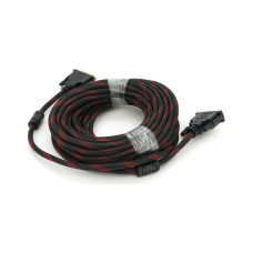 Кабель мультимедійний DVI M to DVI M 10.0m 24+1pin black/red Merlion (YT-DVI(M)/(M)NY/RD-10m)