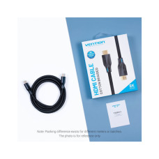 Кабель мультимедійний HDMI M to HDMI M 1.5m 8K60Hz cotton braided black Vention (AAUBG)