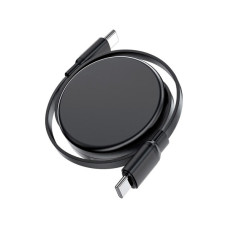 Дата кабель USB-C to USB-C 0.8m 60W dual retraction C13-03 Black Acefast (6974316280132)