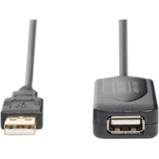 Дата кабель USB 2.0 AM/AF 5.0 m active Digitus (DA-70130-4)