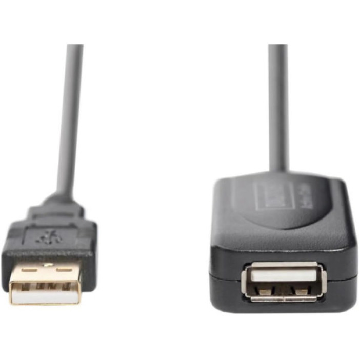 Дата кабель USB 2.0 AM/AF 5.0 m active Digitus (DA-70130-4)