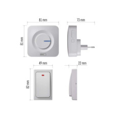 Дверний дзвінок EMOS бездротовий P5731 220В 2 приймачі (180м) (P5731)