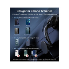 Універсальний автотримач Choetech з магнітним кріпленням на скло або торпеду (AT0005-BK)