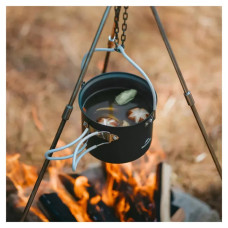 Набір туристичного посуду Naturehike NH18T018-G, алюміній, 2 каструлі, 2 кришки (6927595785515)