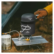 Набір туристичного посуду Naturehike NH18T018-G, алюміній, 2 каструлі, 2 кришки (6927595785515)