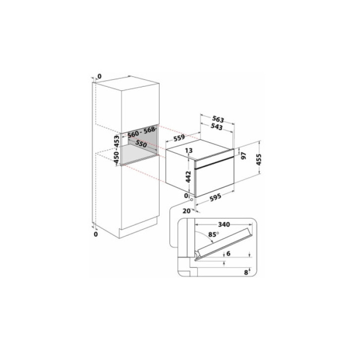 Духова шафа Whirlpool WCW9O7PHTSB
