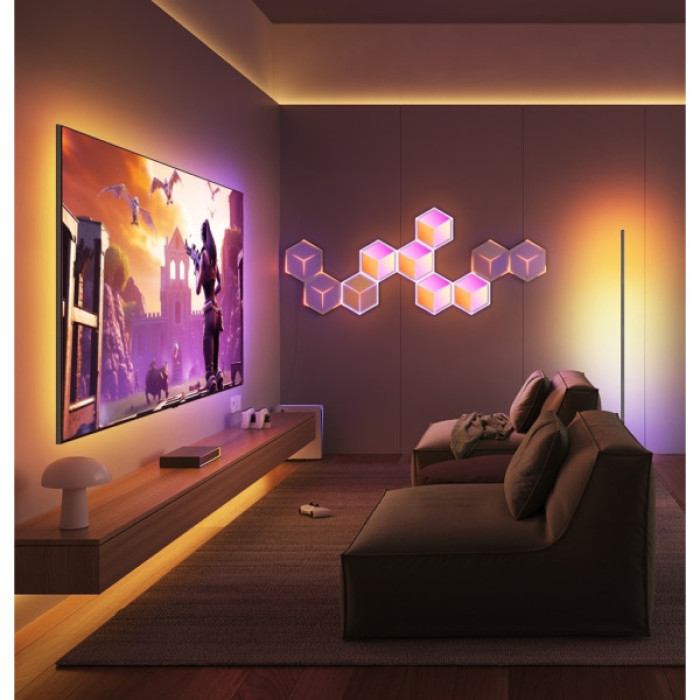 Світильник Govee H106A Glide Hexagon Light Panels Ultra Expansion Pack, 1pc, RGBIC, Wi-Fi/Bluetooth, Purple (H106A007-OF-EU)
