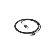 Дата кабель USB-C to USB-C 1.0m 3A 60W silicone black BOROFONE (6974443384802)