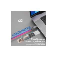 Дата кабель USB-C to USB-C 1.2m Promate (lucidline-cc120.black)