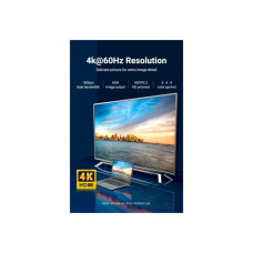 Кабель мультимедійний HDMI to HDMI 20.0m V2.0 Optical 4K 60Hz 18Gbps Dolby 7.1 PVC Black Zinc Alloy VENTION (ALABQ)