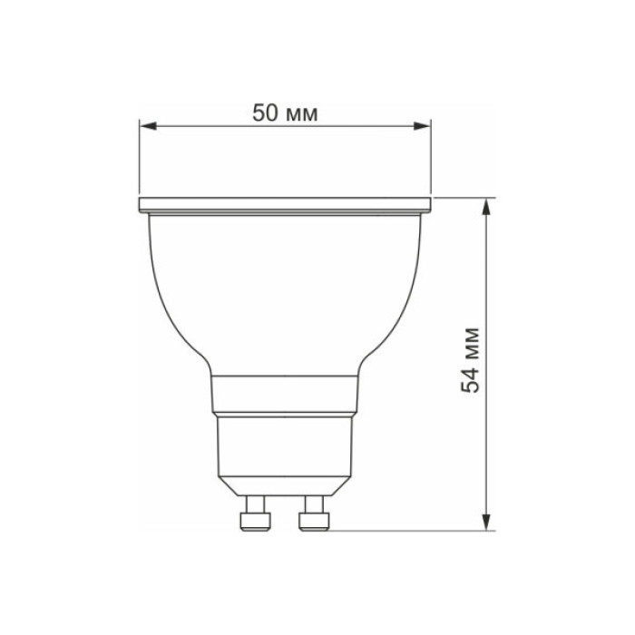 Лампочка Videx LED MR16еD 6W GU10 4100K дімерна (VL-MR16еD-06104)